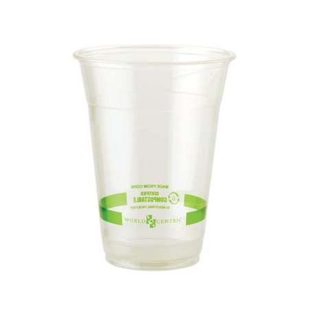 WORLD CENTRIC Clear Cold Cups, 16 oz, Clear, PK1000 CPCS16